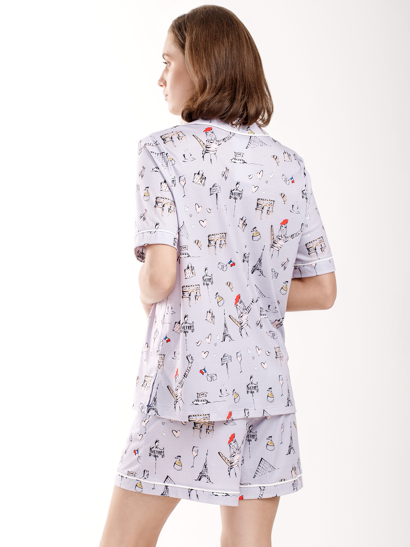 Пижама рубашка / шорты