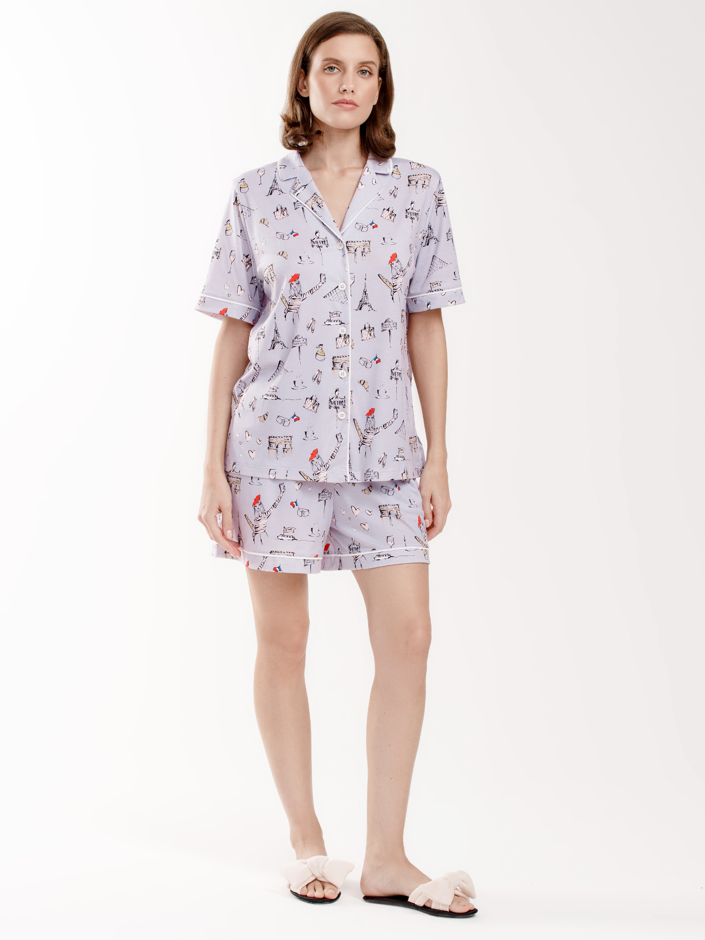 Пижама рубашка / шорты